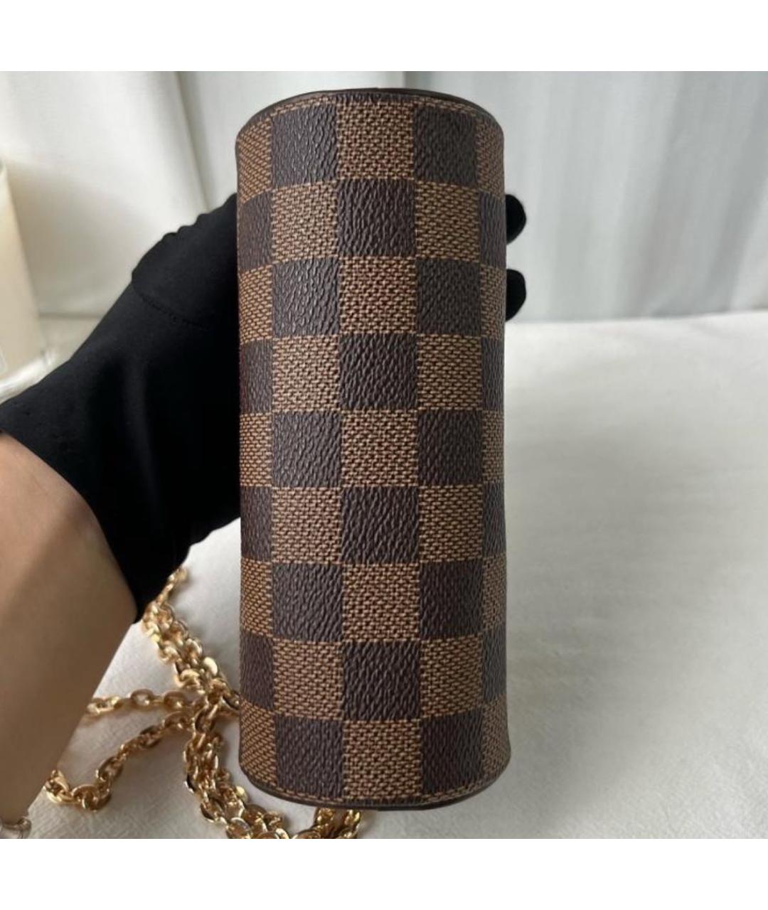 LOUIS VUITTON Коричневая канва сумка с короткими ручками, фото 6