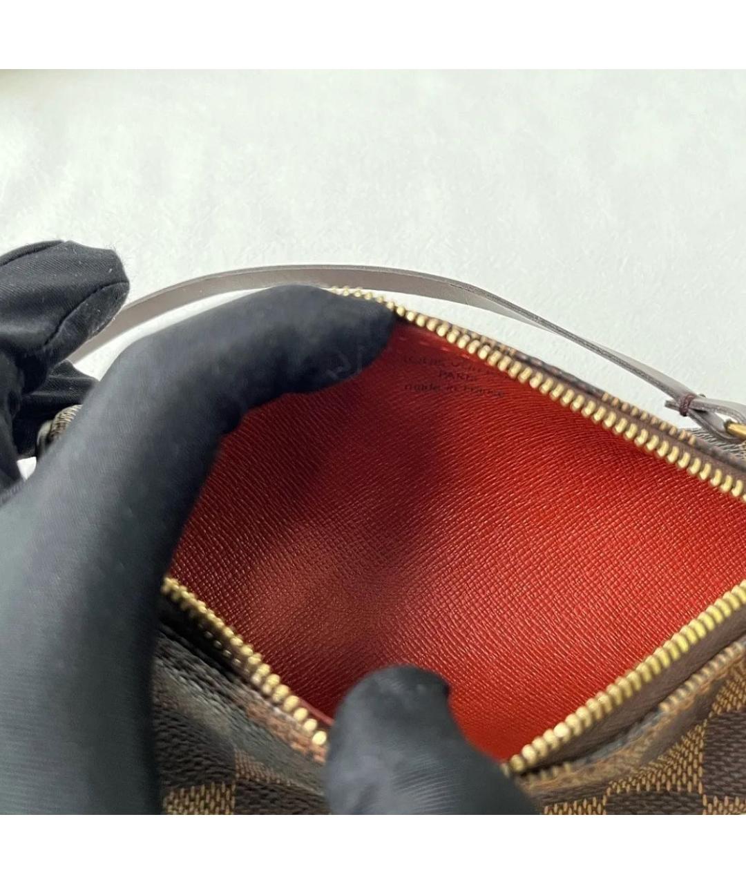 LOUIS VUITTON Коричневая канва сумка с короткими ручками, фото 5