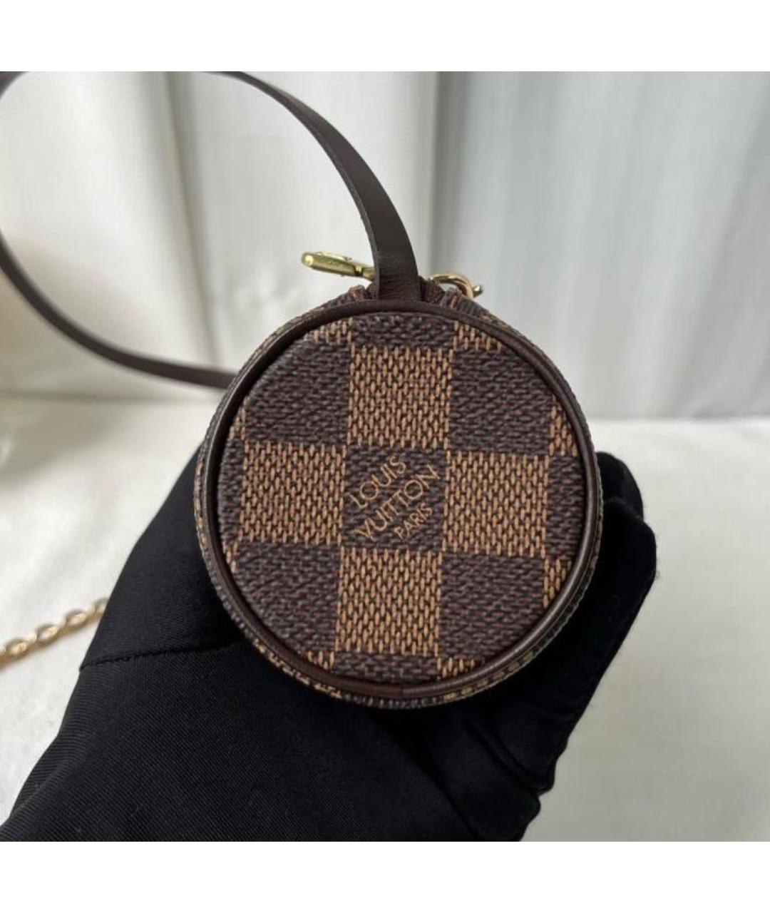 LOUIS VUITTON Коричневая канва сумка с короткими ручками, фото 4