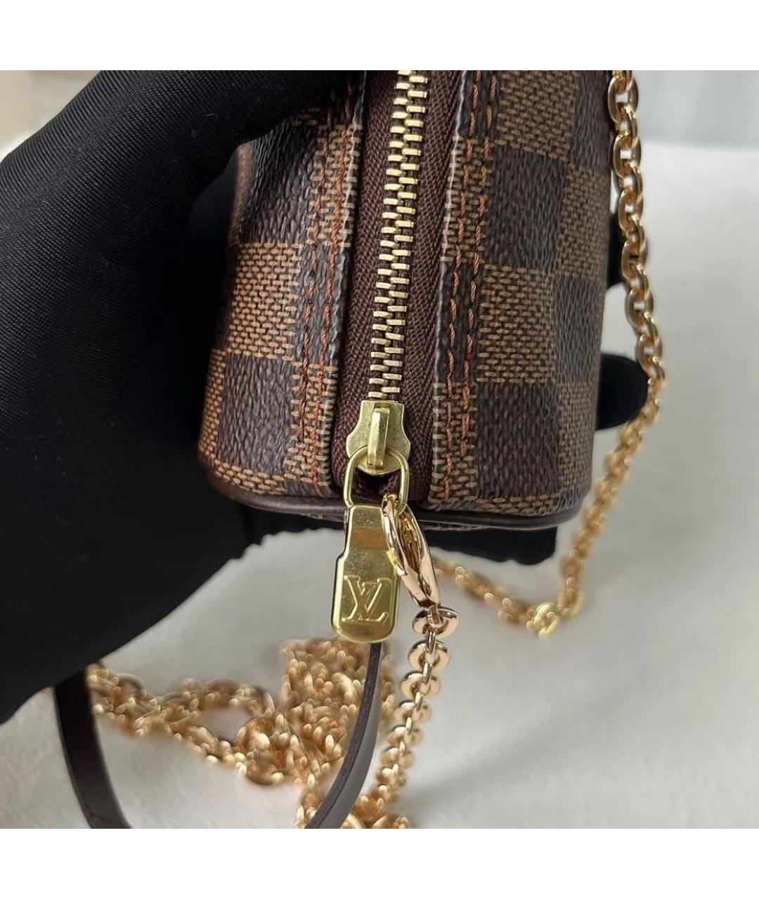 LOUIS VUITTON Коричневая канва сумка с короткими ручками, фото 7