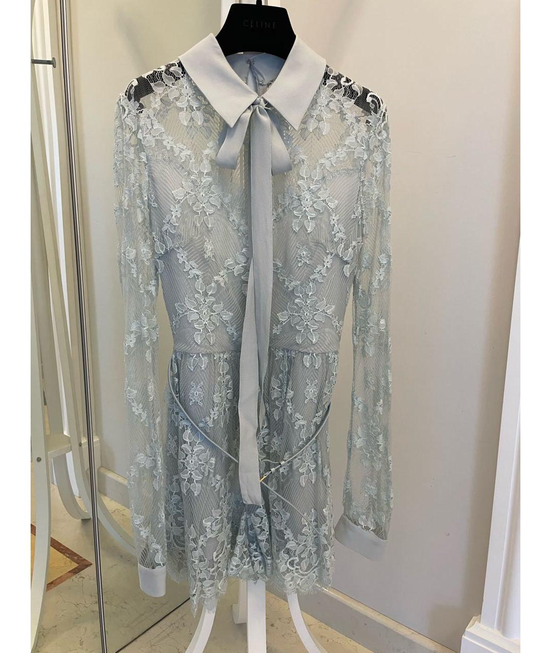 ELIE SAAB Голубой кружевной комбинезон, фото 3