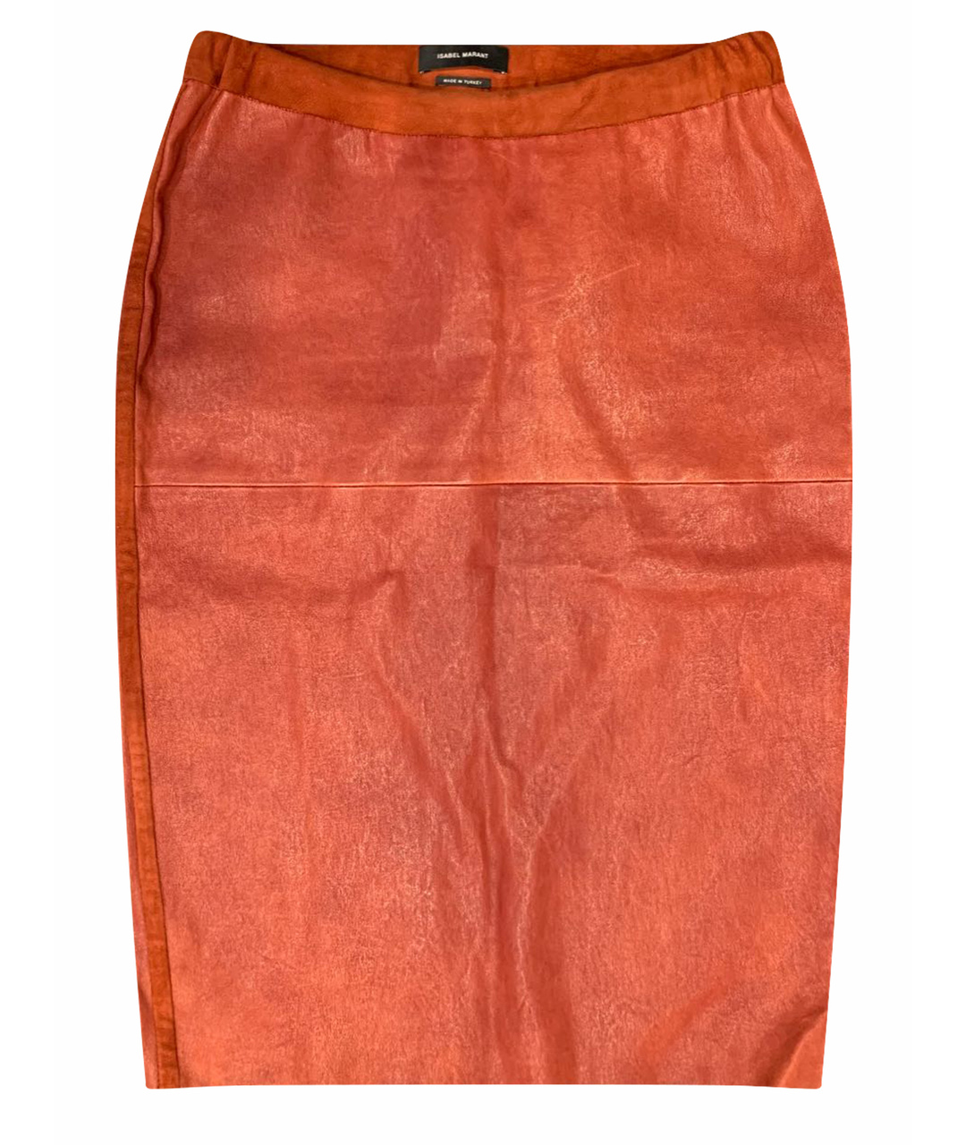 ISABEL MARANT Бордовая кожаная юбка миди, фото 1