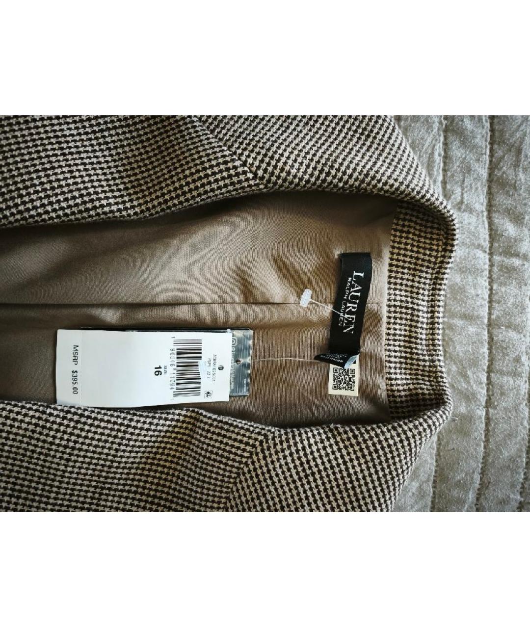 RALPH LAUREN Коричневый хлопковый жакет/пиджак, фото 3