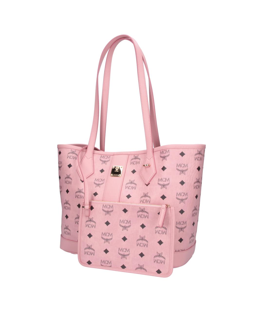 MCM Розовая сумка тоут из искусственной кожи, фото 2