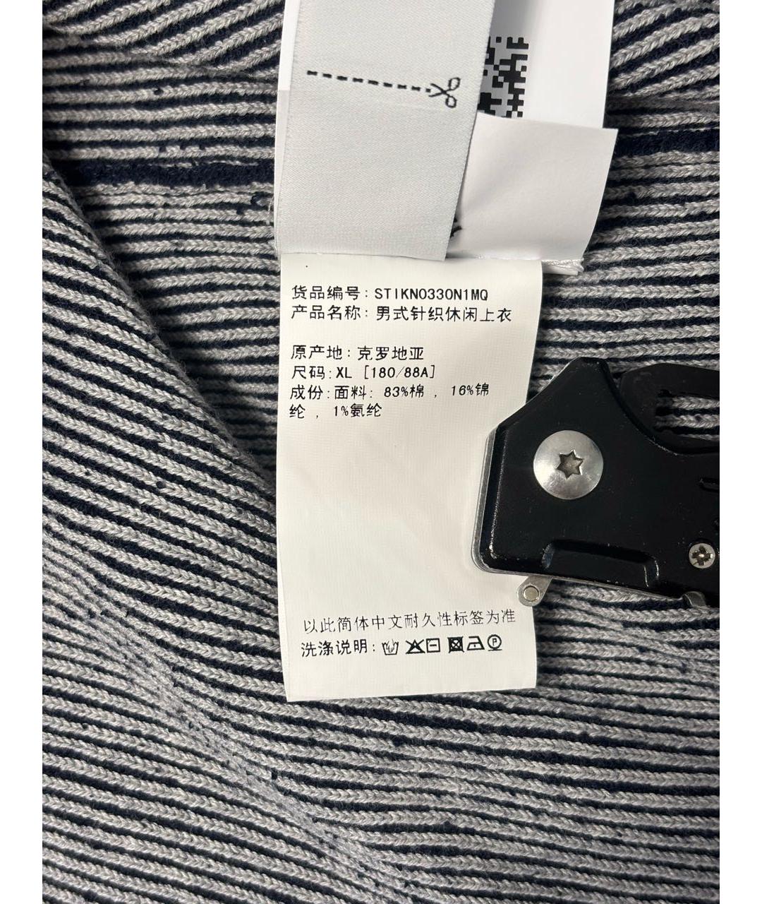 STONE ISLAND Темно-синий хлопковый джемпер / свитер, фото 6