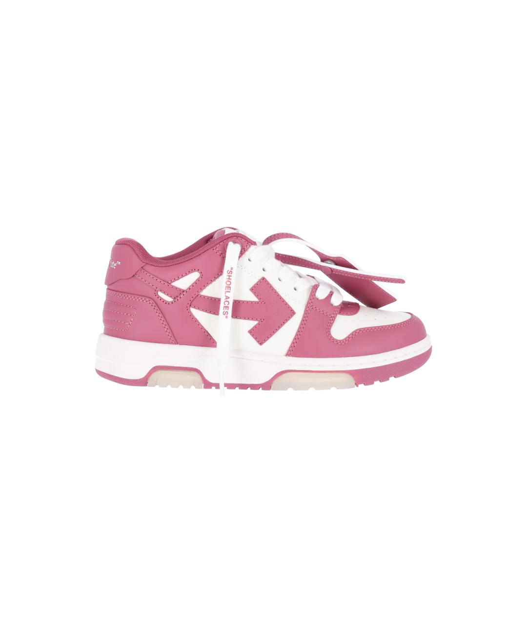 OFF-WHITE Белые кожаные кеды, фото 1