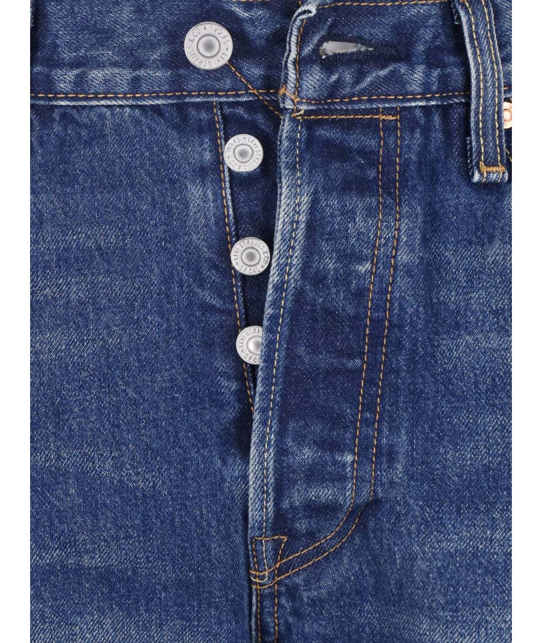 LEVI'S Синие хлопковые прямые джинсы, фото 4