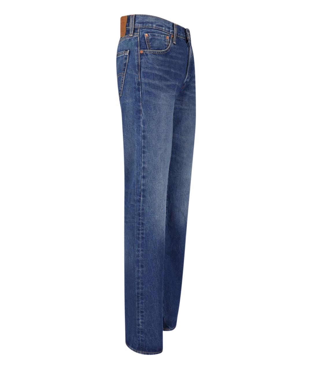 LEVI'S Синие хлопковые прямые джинсы, фото 3