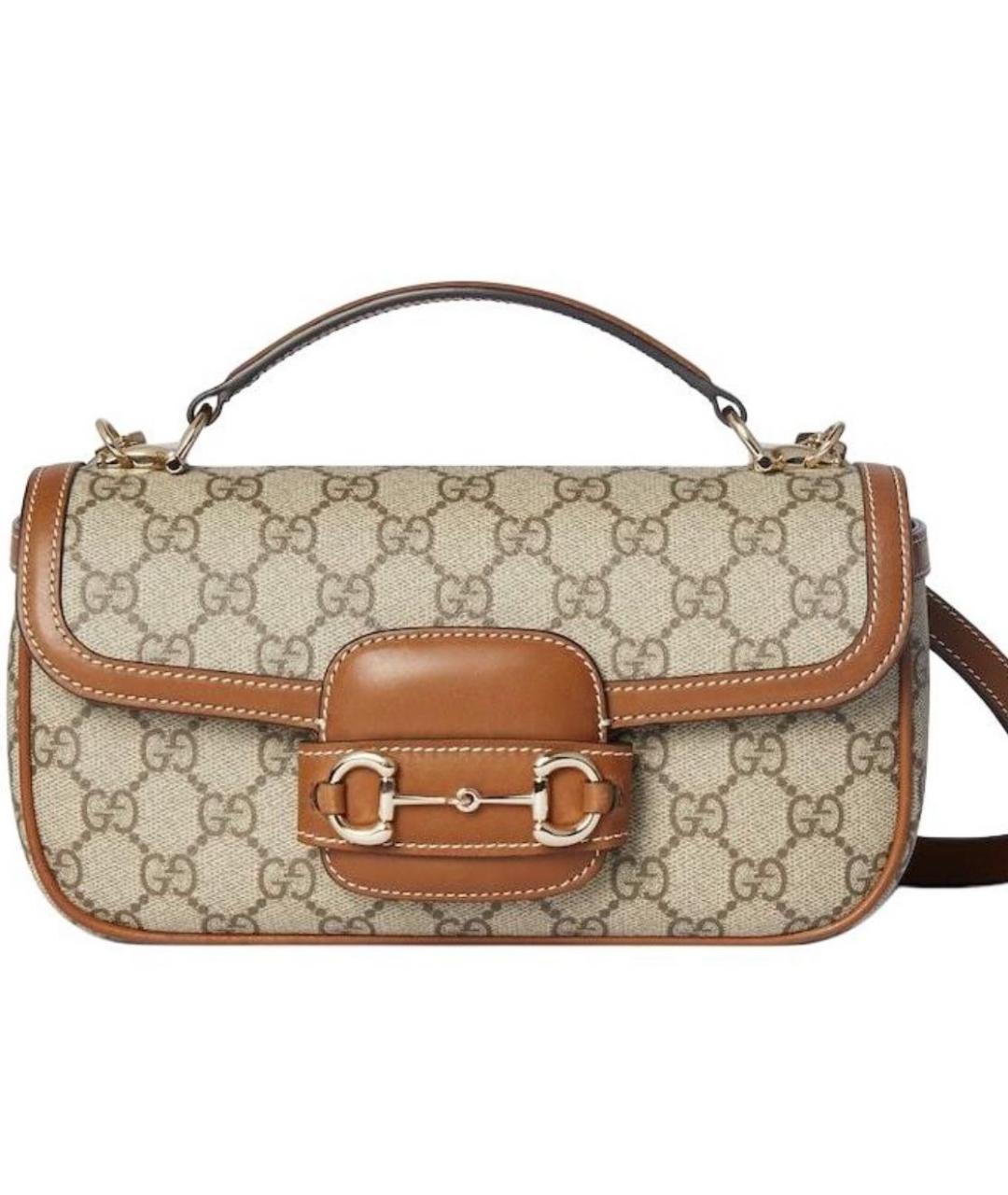 GUCCI Бежевая канва сумка с короткими ручками, фото 2