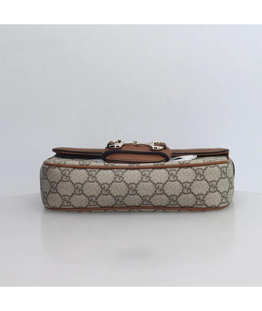 GUCCI Бежевая канва сумка с короткими ручками, фото 6