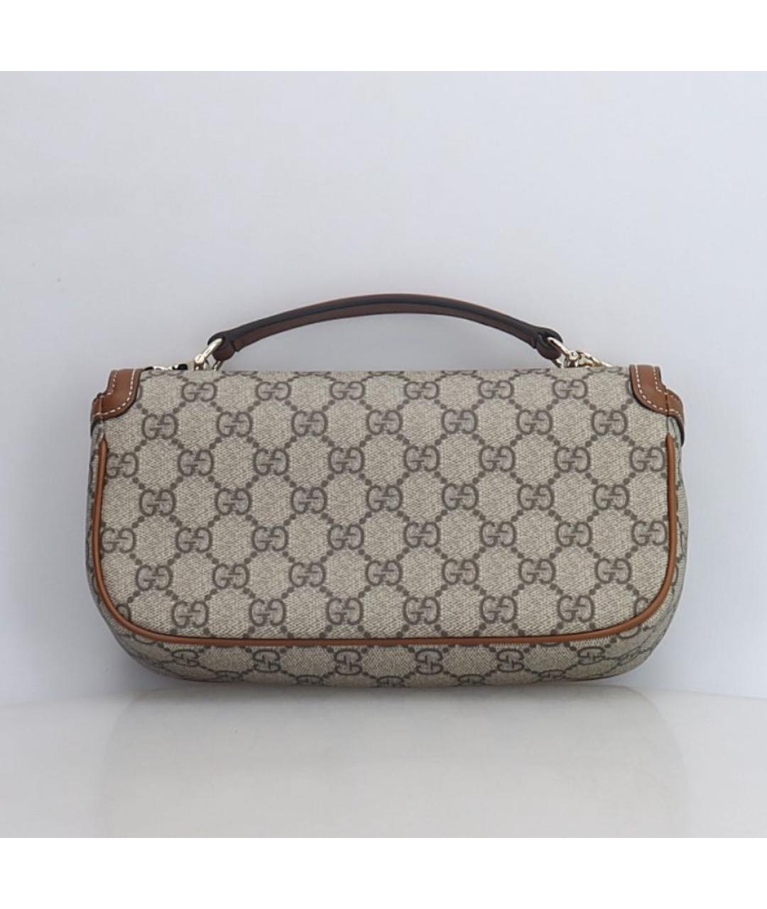 GUCCI Бежевая канва сумка с короткими ручками, фото 4