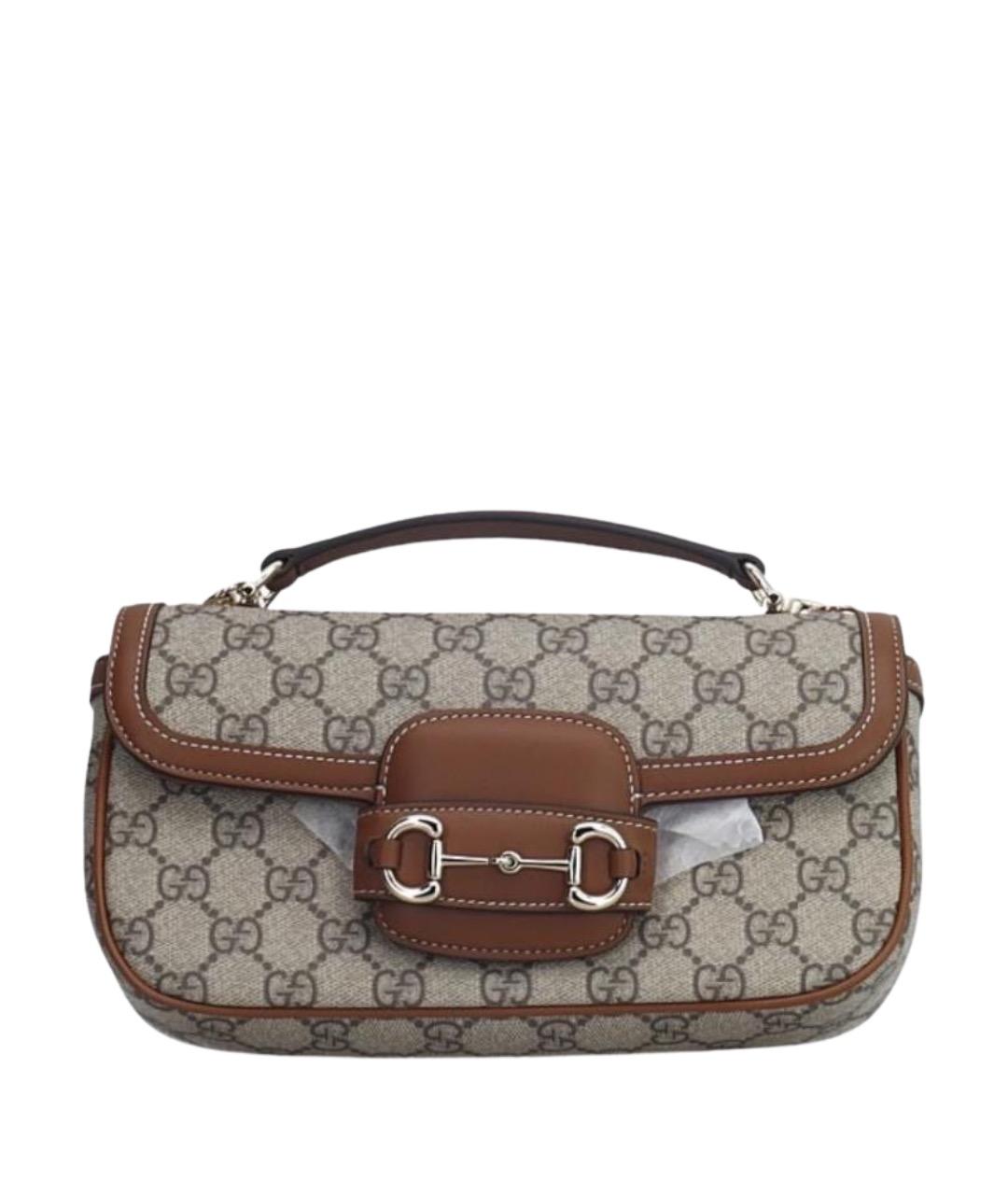 GUCCI Бежевая канва сумка с короткими ручками, фото 1