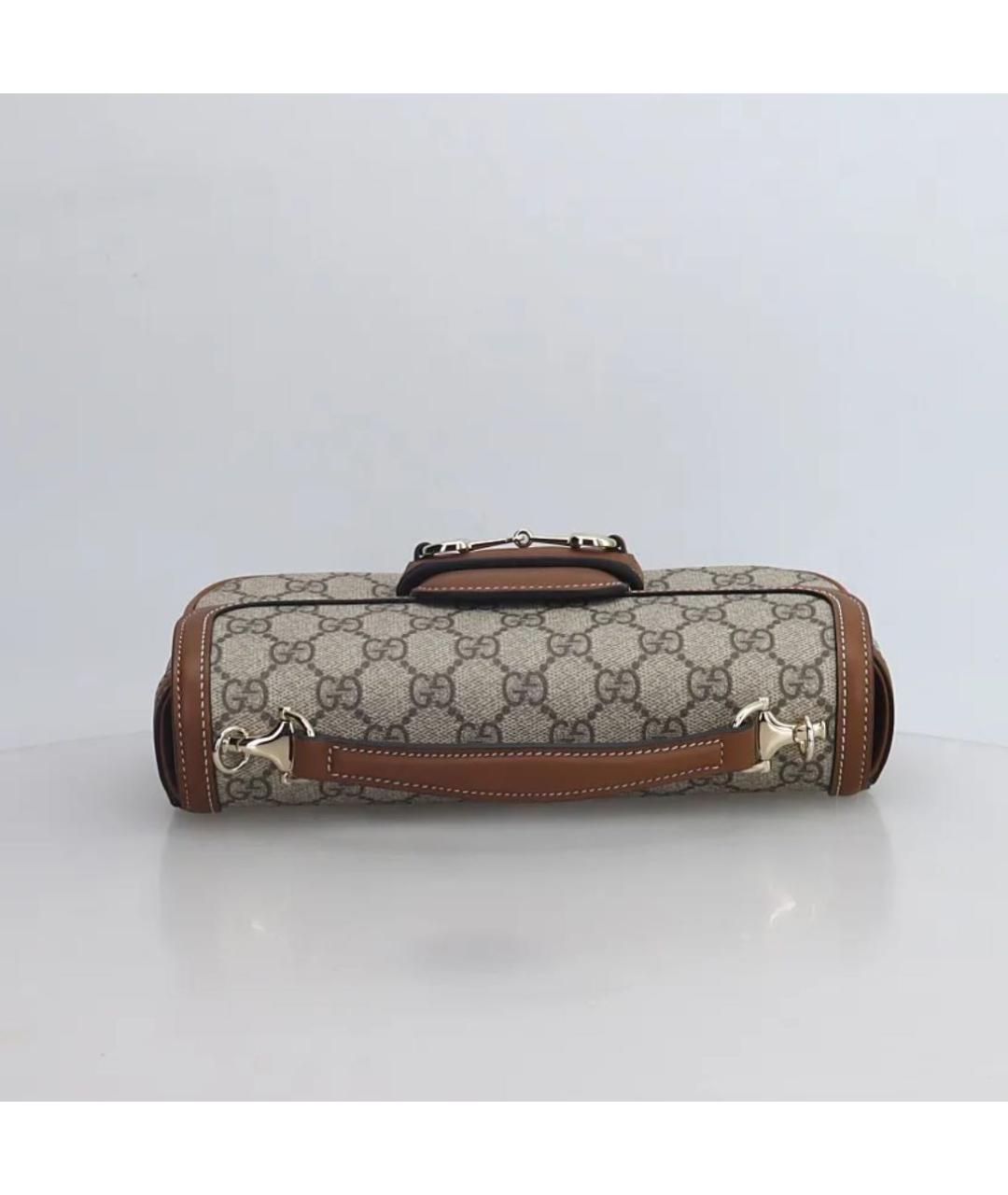 GUCCI Бежевая канва сумка с короткими ручками, фото 3