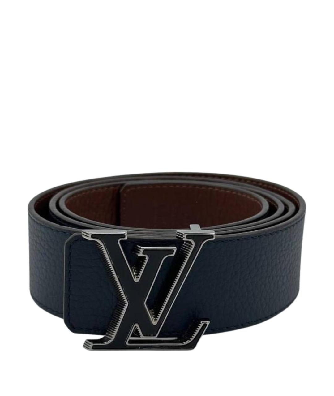 LOUIS VUITTON Черный кожаный ремень, фото 1