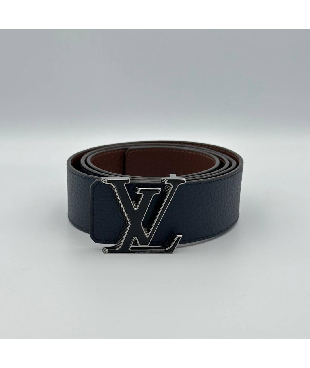 LOUIS VUITTON Черный кожаный ремень, фото 4