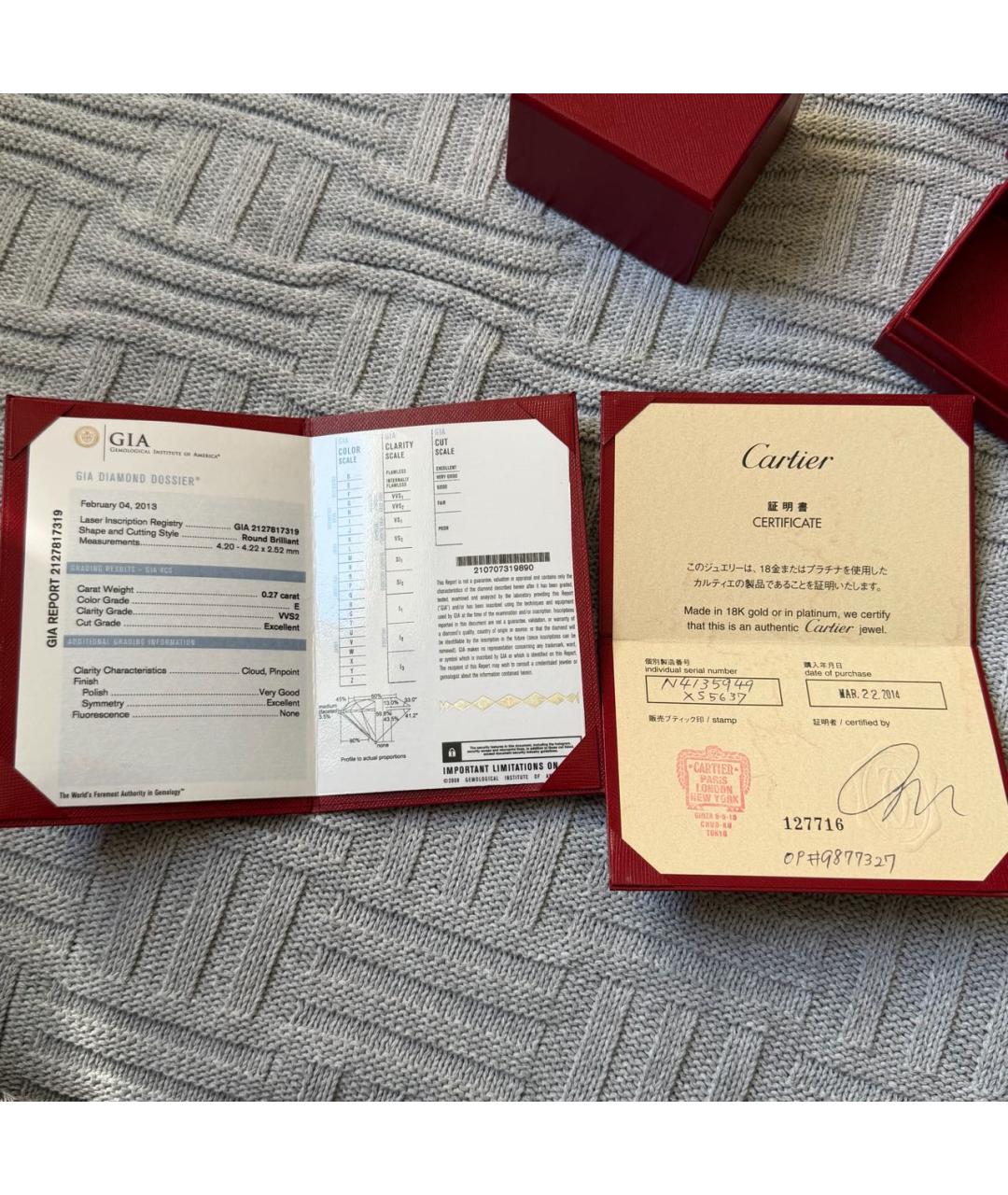 CARTIER Серебряное платиновое кольцо, фото 4