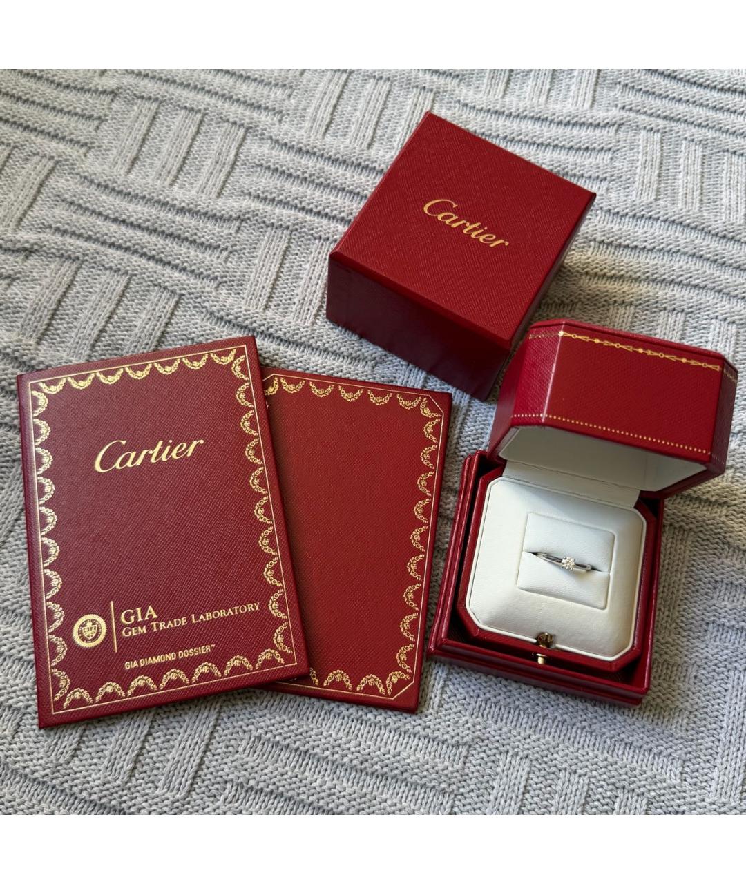 CARTIER Серебряное платиновое кольцо, фото 2