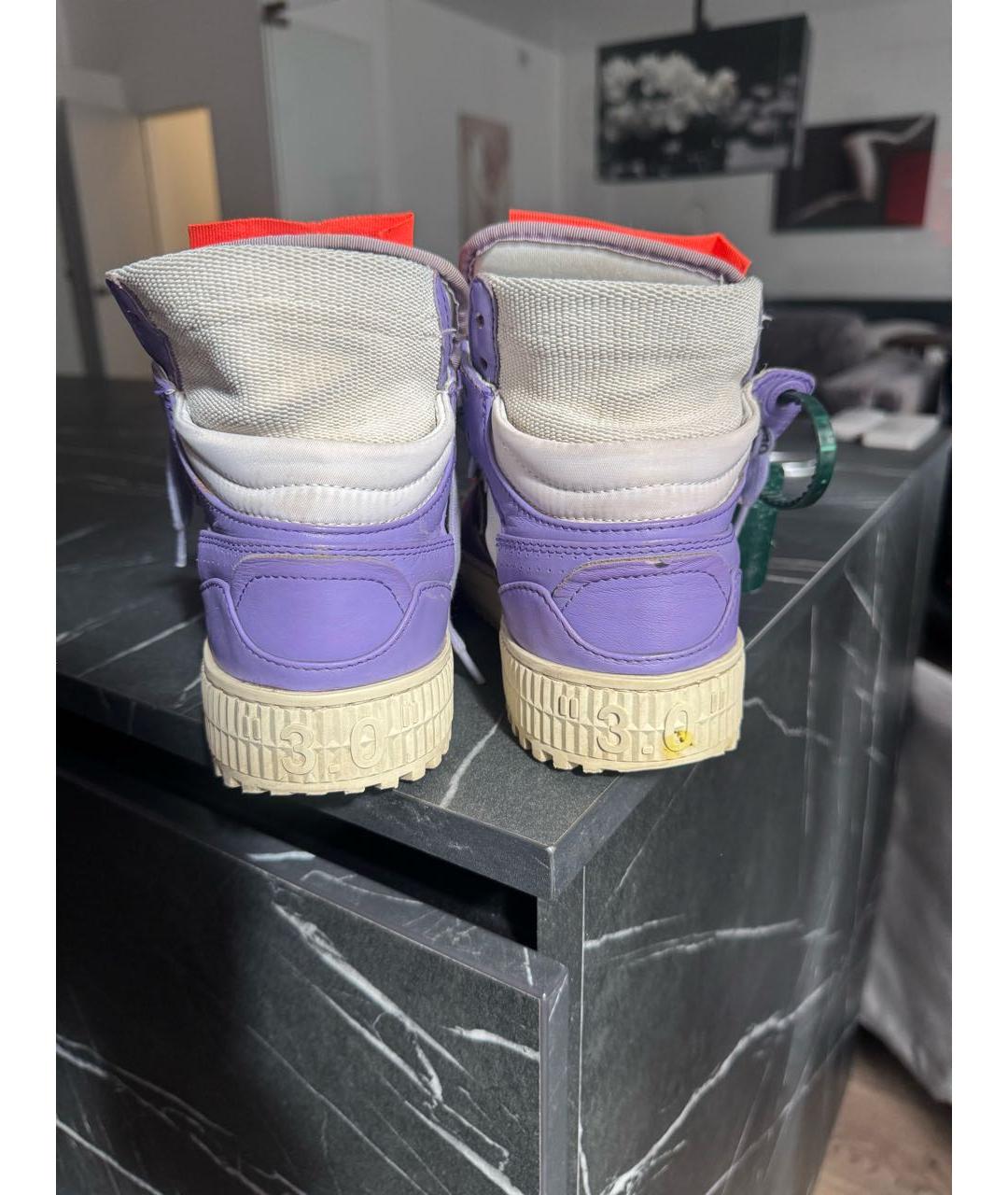 OFF-WHITE Мульти кожаные кеды, фото 4