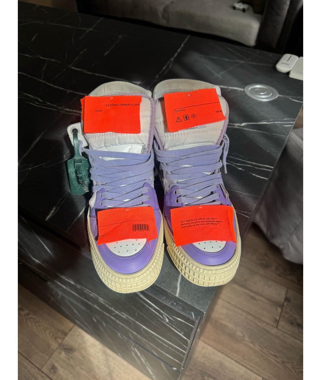 OFF-WHITE Мульти кожаные кеды, фото 2