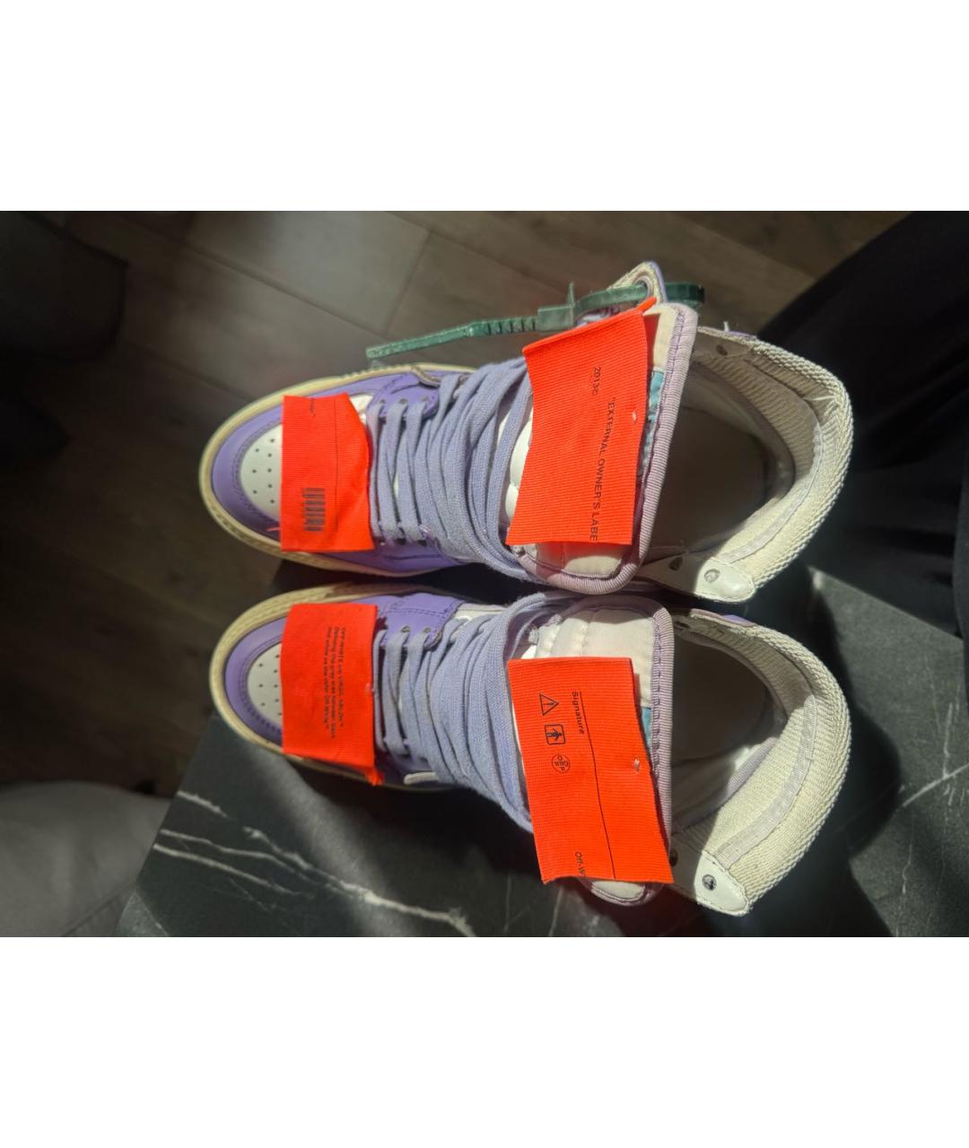 OFF-WHITE Мульти кожаные кеды, фото 3