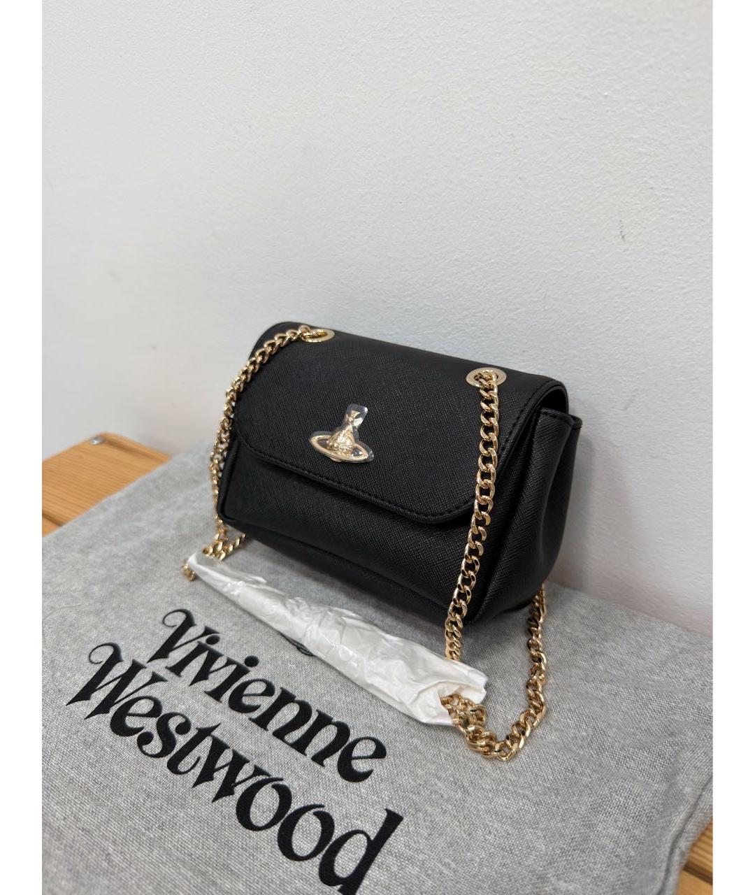 VIVIENNE WESTWOOD Черная сумка через плечо из искусственной кожи, фото 3