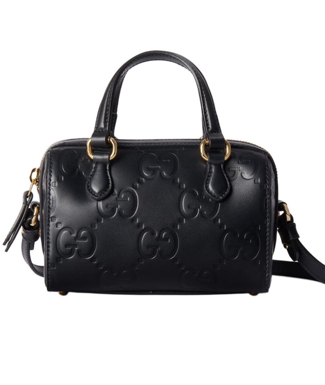 GUCCI Черная кожаная сумка с короткими ручками, фото 8
