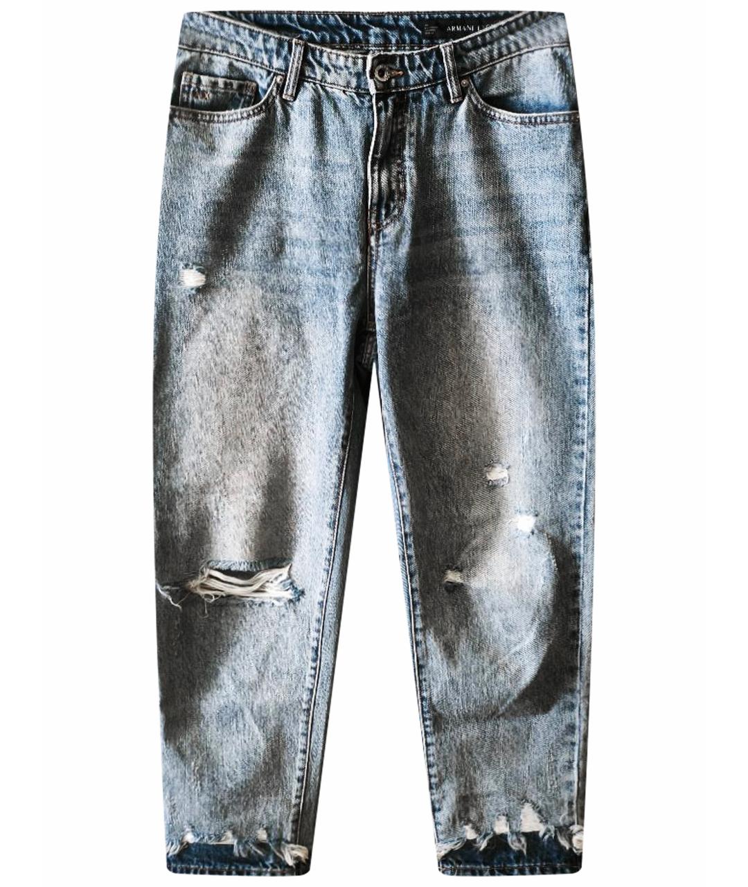 ARMANI EXCHANGE Голубые хлопковые джинсы слим, фото 1