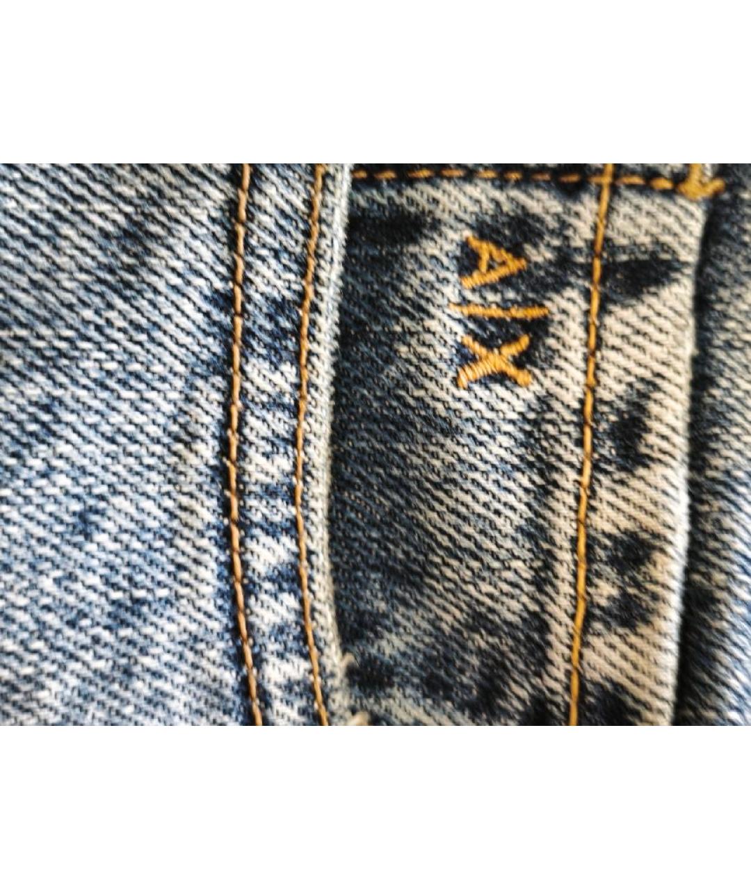 ARMANI EXCHANGE Голубые хлопковые джинсы слим, фото 8