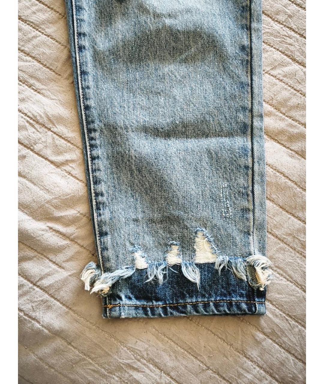 ARMANI EXCHANGE Голубые хлопковые джинсы слим, фото 7