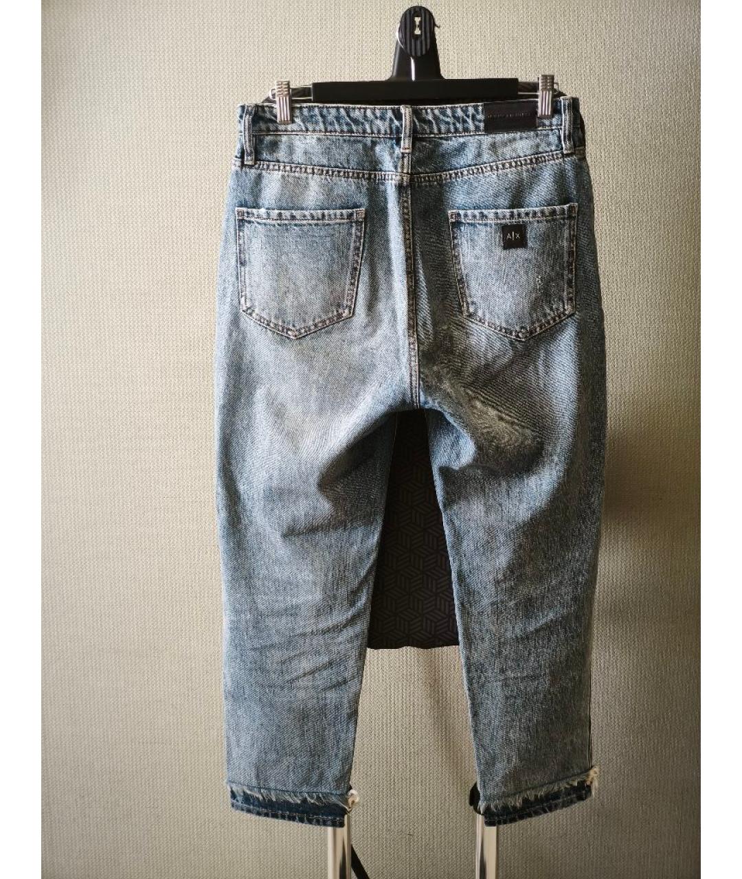 ARMANI EXCHANGE Голубые хлопковые джинсы слим, фото 2