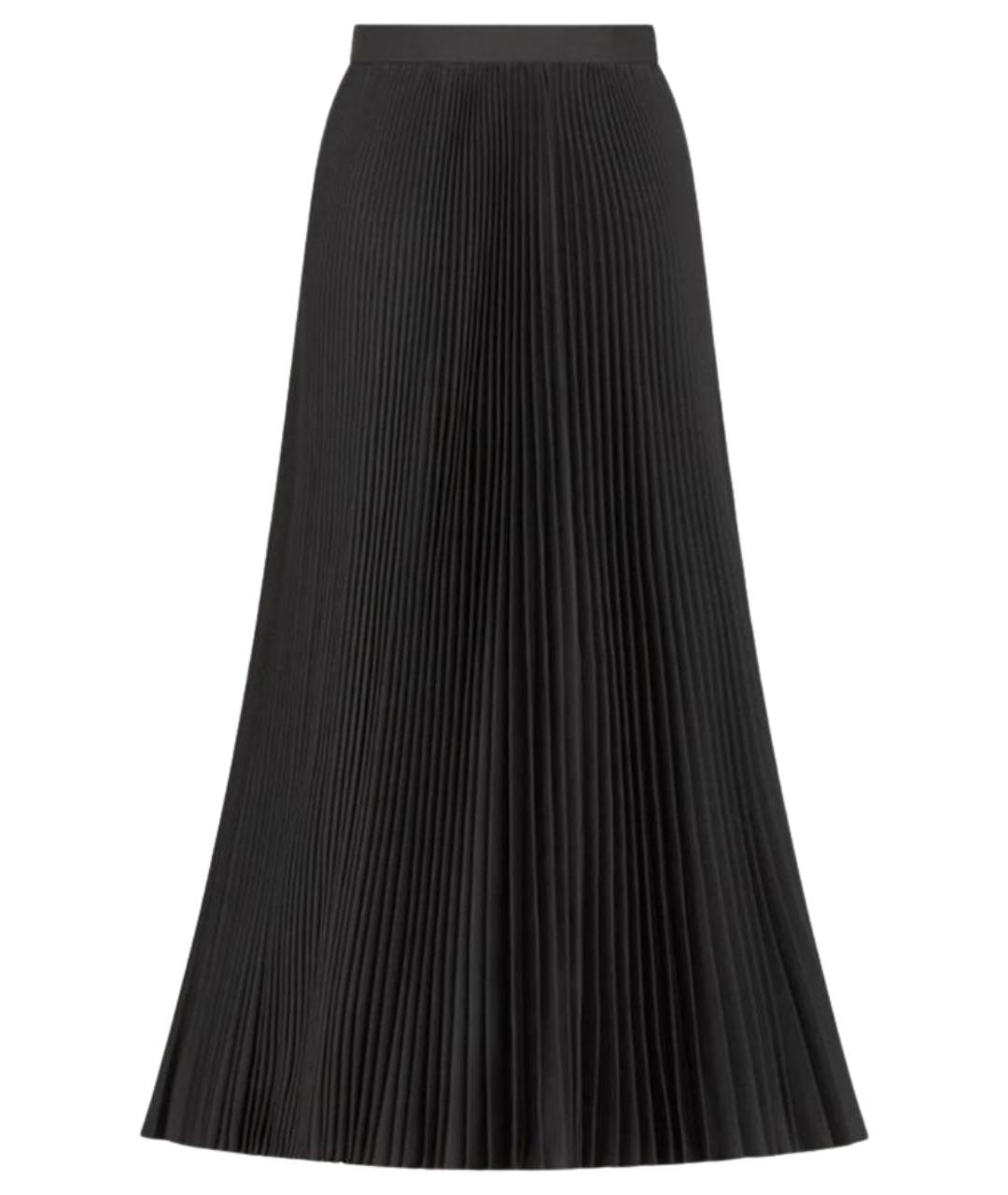 CHRISTIAN DIOR Черная шелковая юбка миди, фото 1