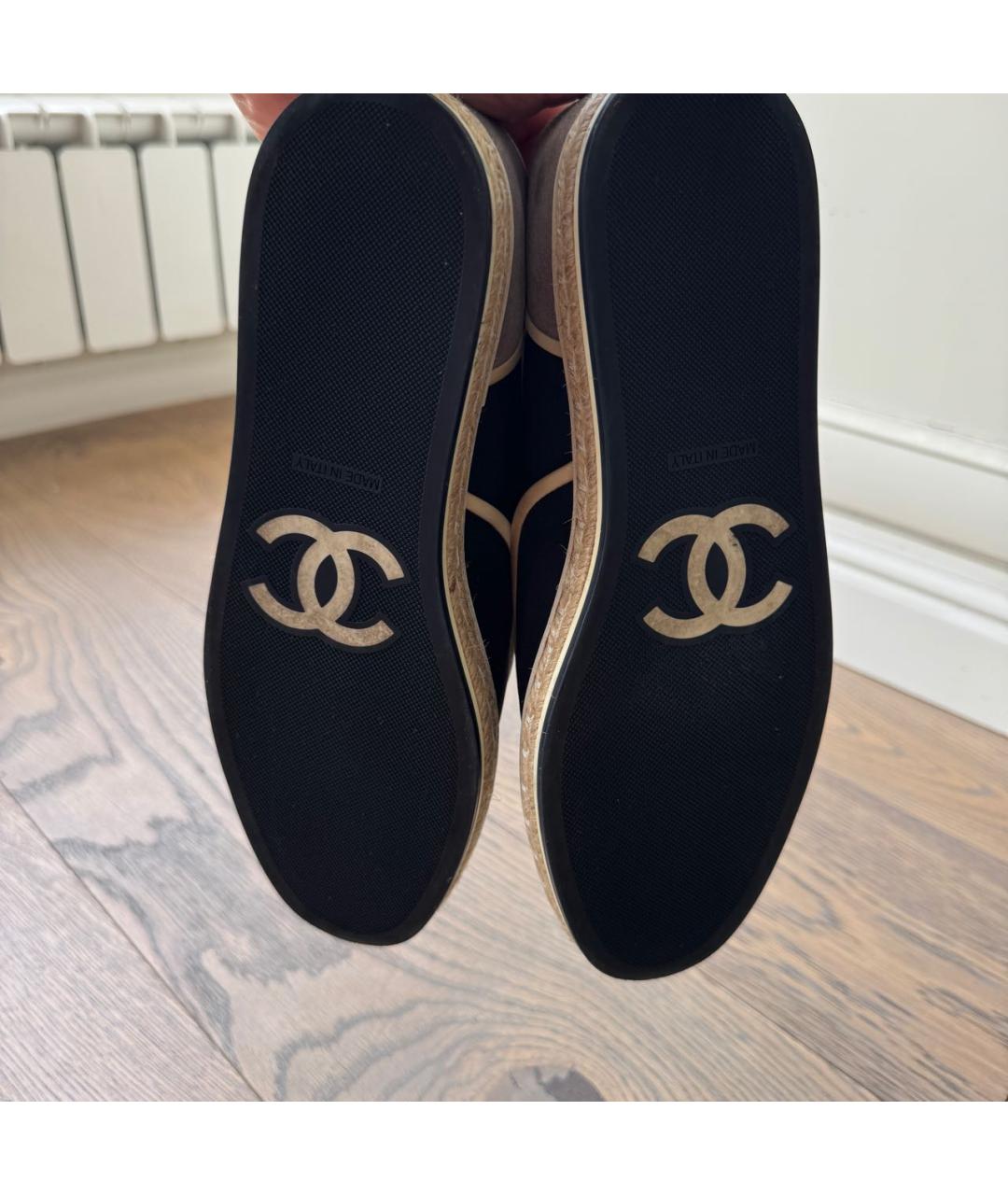 CHANEL Темно-синие текстильные эспадрильи, фото 6