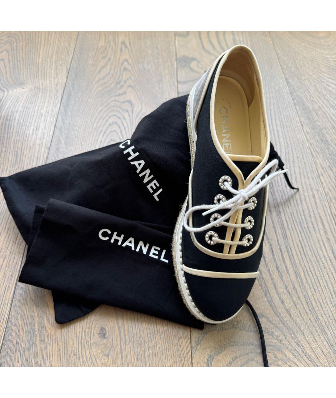 CHANEL Темно-синие текстильные эспадрильи, фото 7