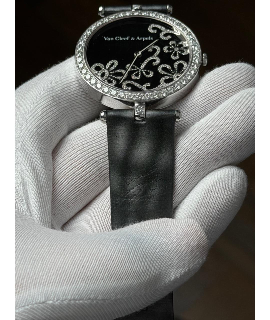 VAN CLEEF & ARPELS Черные часы из белого золота, фото 7