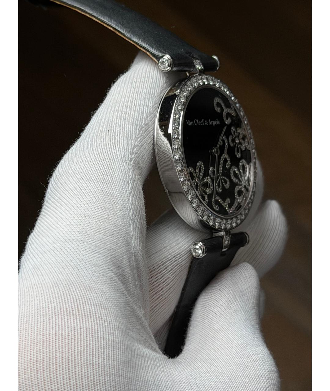 VAN CLEEF & ARPELS Черные часы из белого золота, фото 5
