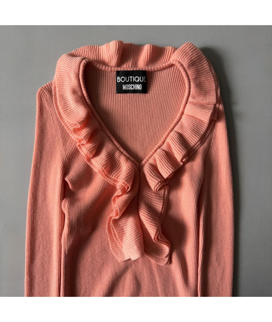 BOUTIQUE MOSCHINO Розовый шерстяной кардиган, фото 2