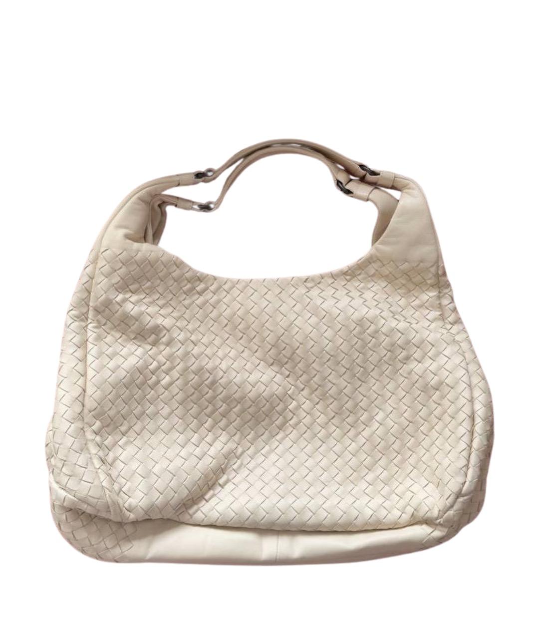 BOTTEGA VENETA Бежевая кожаная сумка через плечо, фото 1
