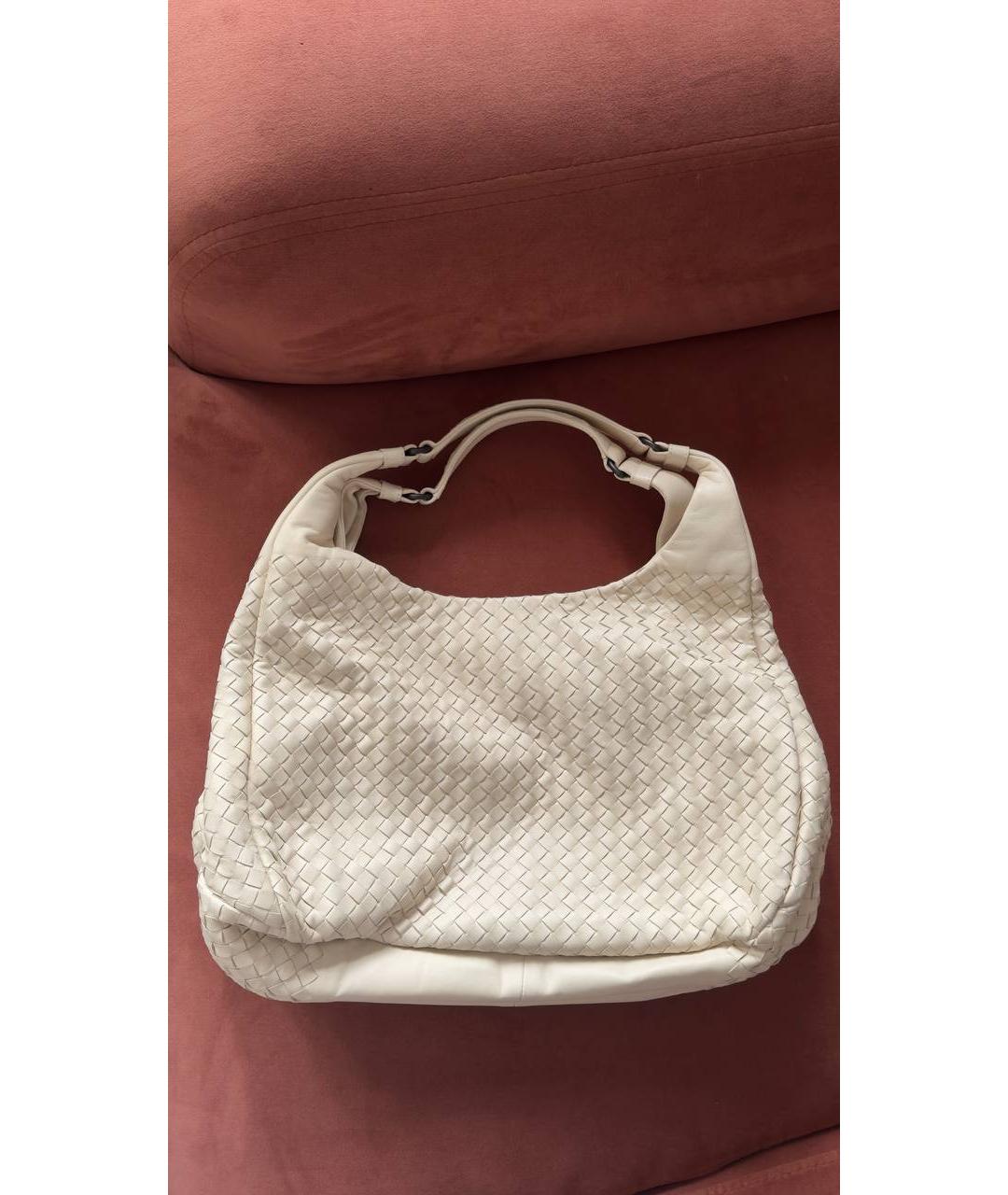 BOTTEGA VENETA Бежевая кожаная сумка через плечо, фото 6