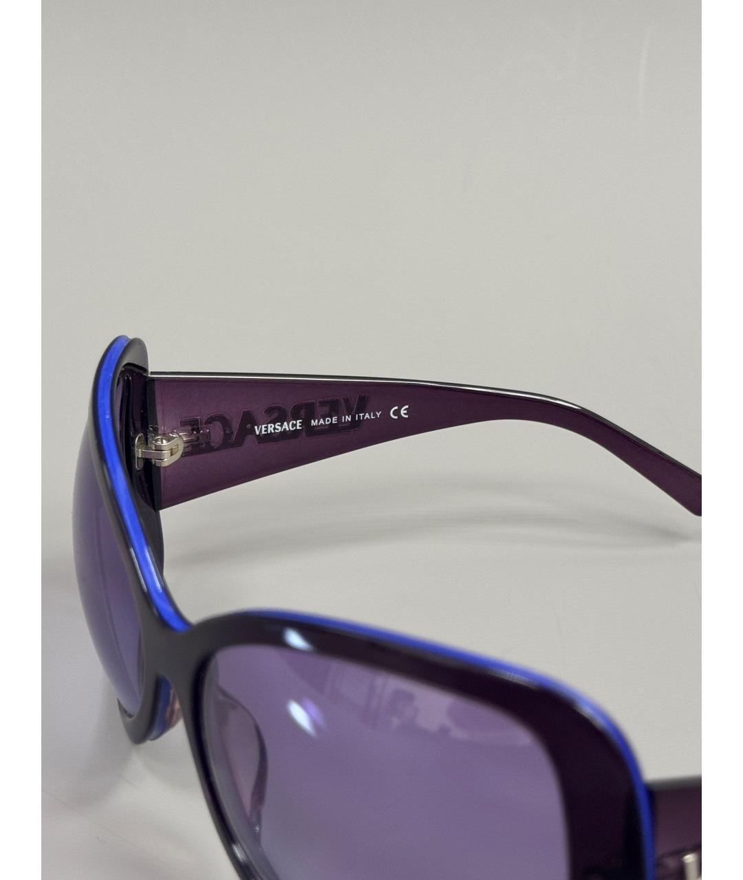 VERSACE Фиолетовые пластиковые солнцезащитные очки, фото 3