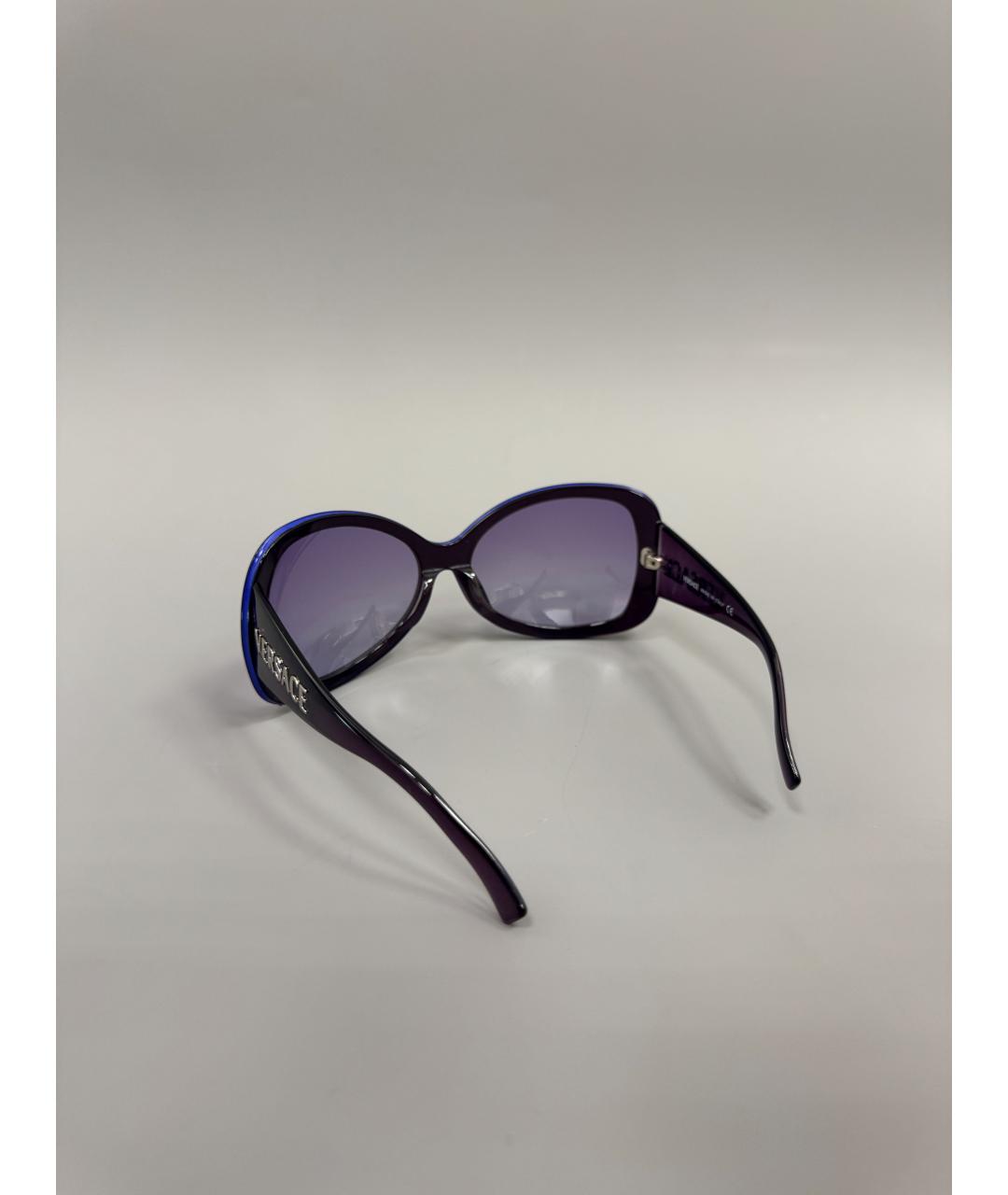 VERSACE Фиолетовые пластиковые солнцезащитные очки, фото 5