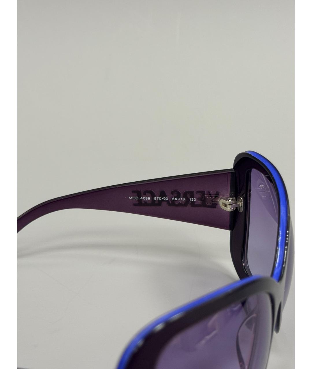 VERSACE Фиолетовые пластиковые солнцезащитные очки, фото 4