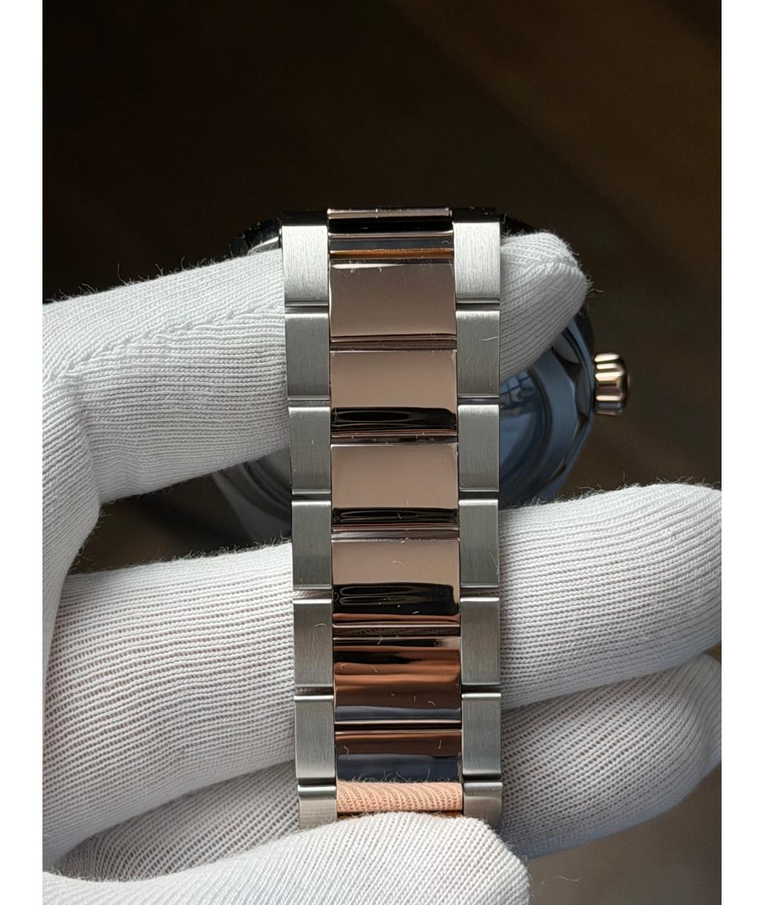 OMEGA Черные часы из розового золота, фото 9