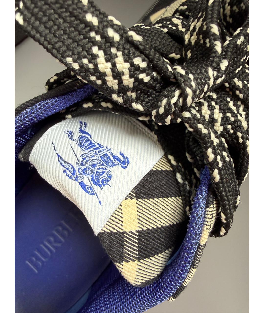 BURBERRY Текстильные низкие кроссовки / кеды, фото 8