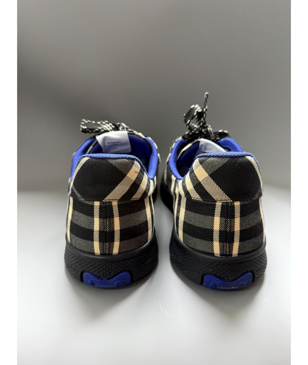 BURBERRY Текстильные низкие кроссовки / кеды, фото 3