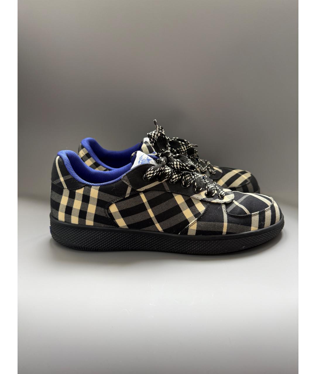 BURBERRY Текстильные низкие кроссовки / кеды, фото 2