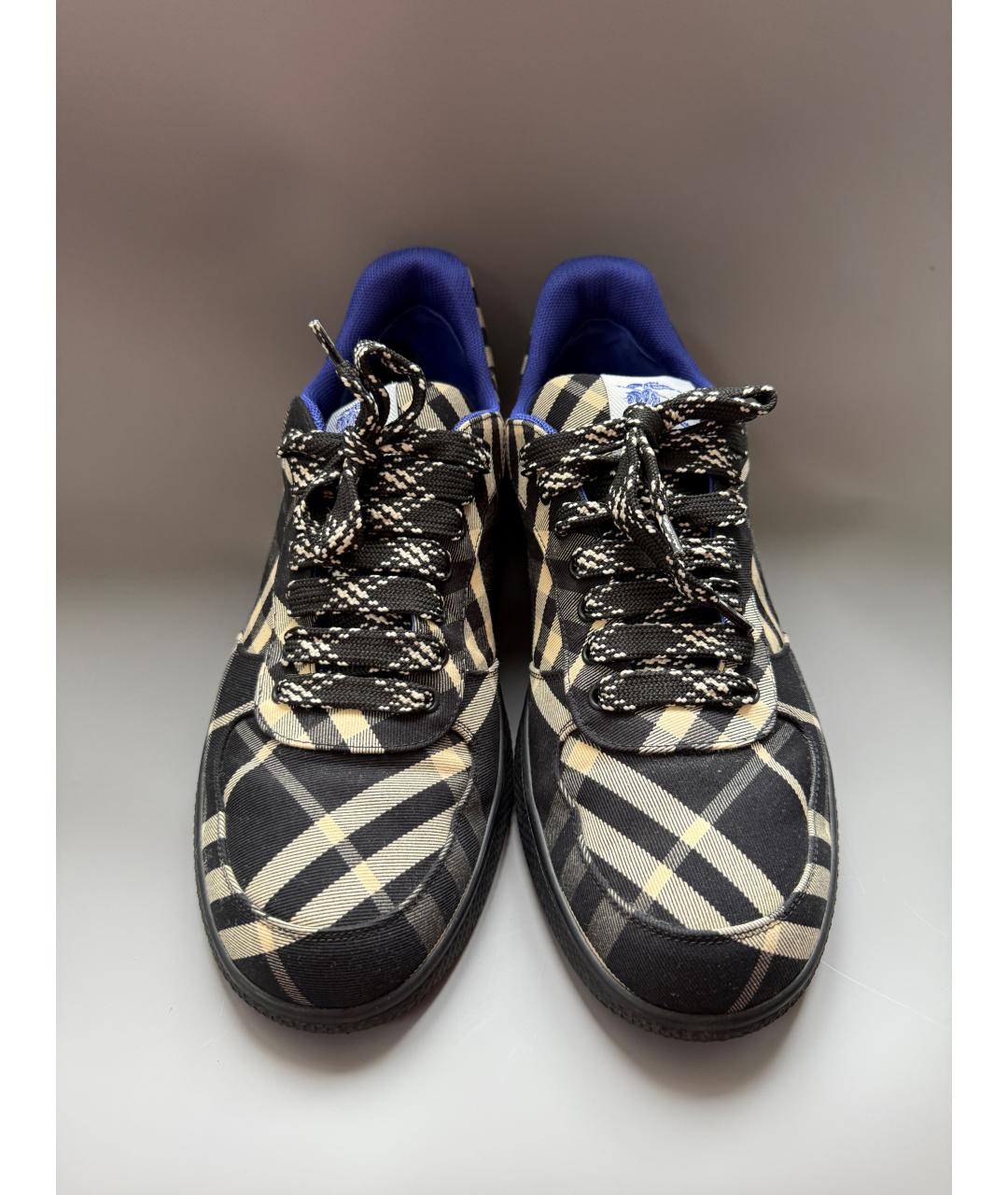 BURBERRY Текстильные низкие кроссовки / кеды, фото 4
