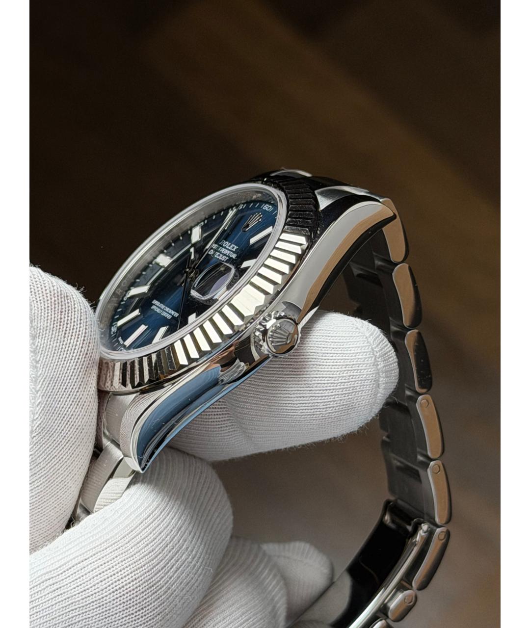 ROLEX Темно-синие часы, фото 5