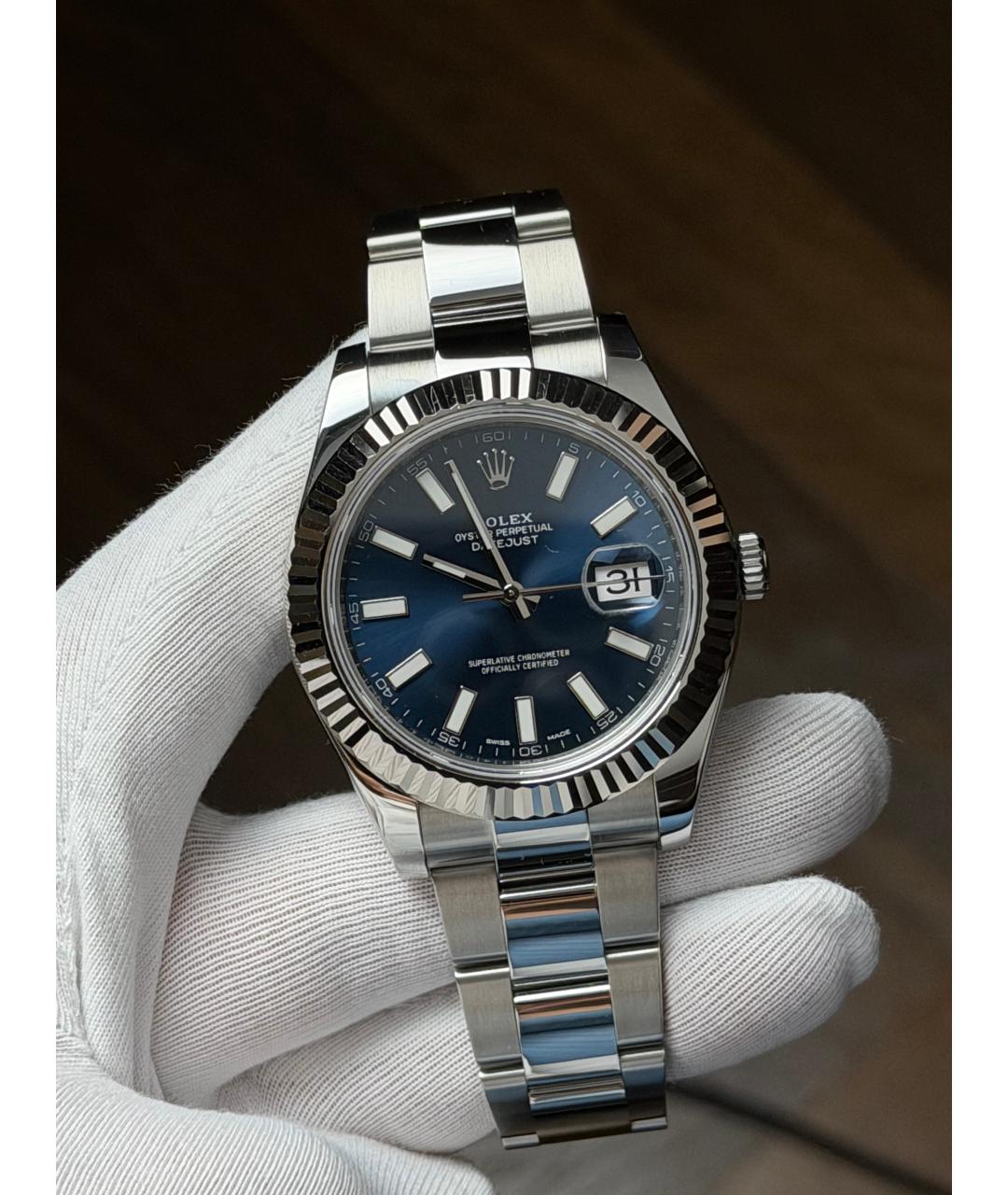 ROLEX Темно-синие часы, фото 2