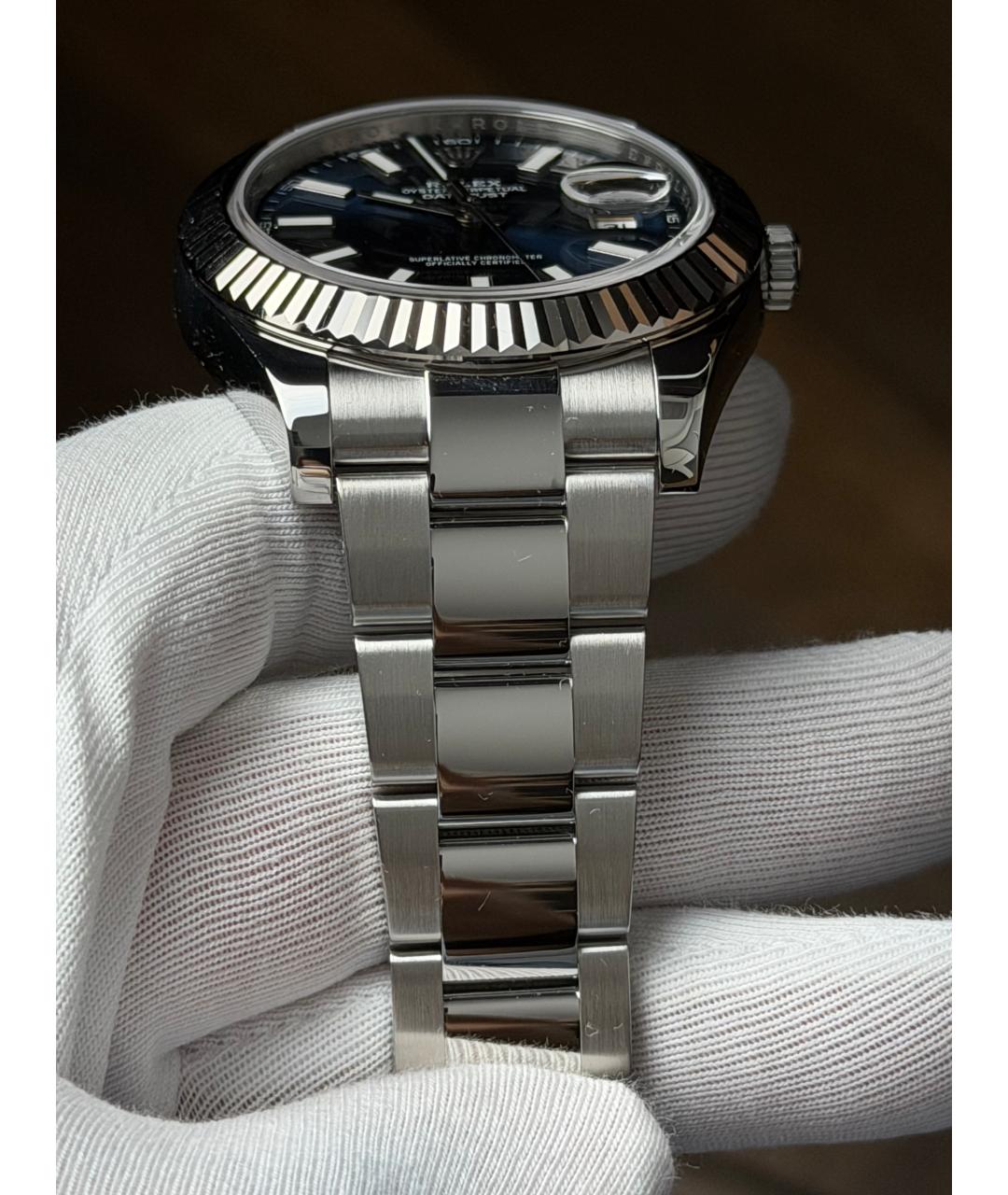 ROLEX Темно-синие часы, фото 7