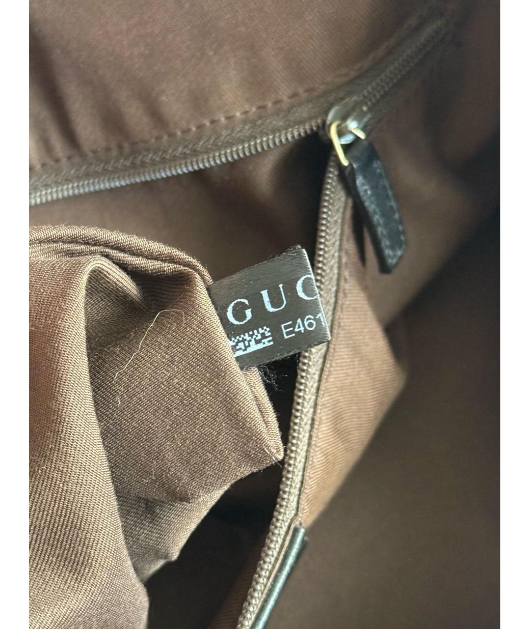 GUCCI Бежевая тканевая сумка с короткими ручками, фото 7